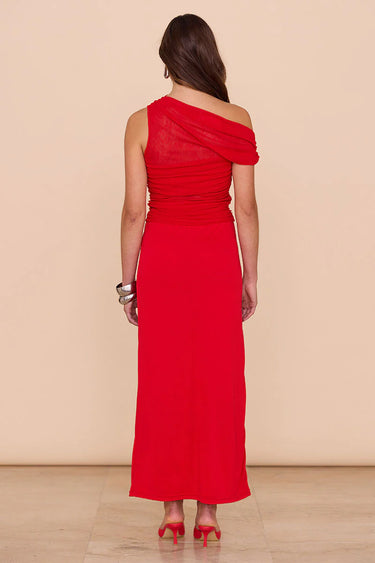 SOVERE / THEA MESH DRESS - RED - STUDIO JO STORE